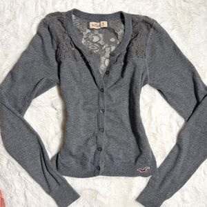 Hollister lace sweater cardigan